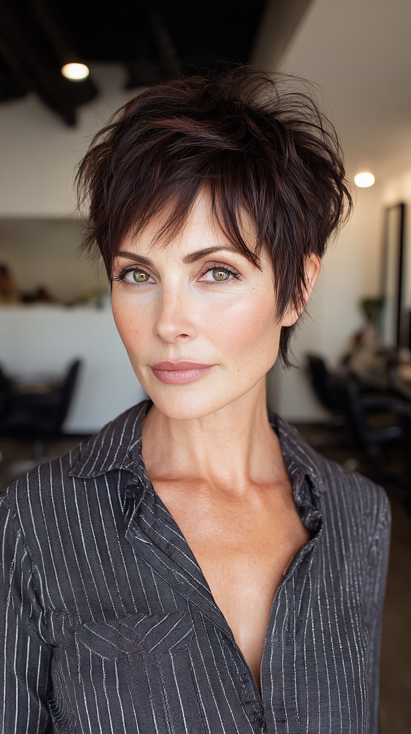 Chic Textured Pixie with Tousled Layers