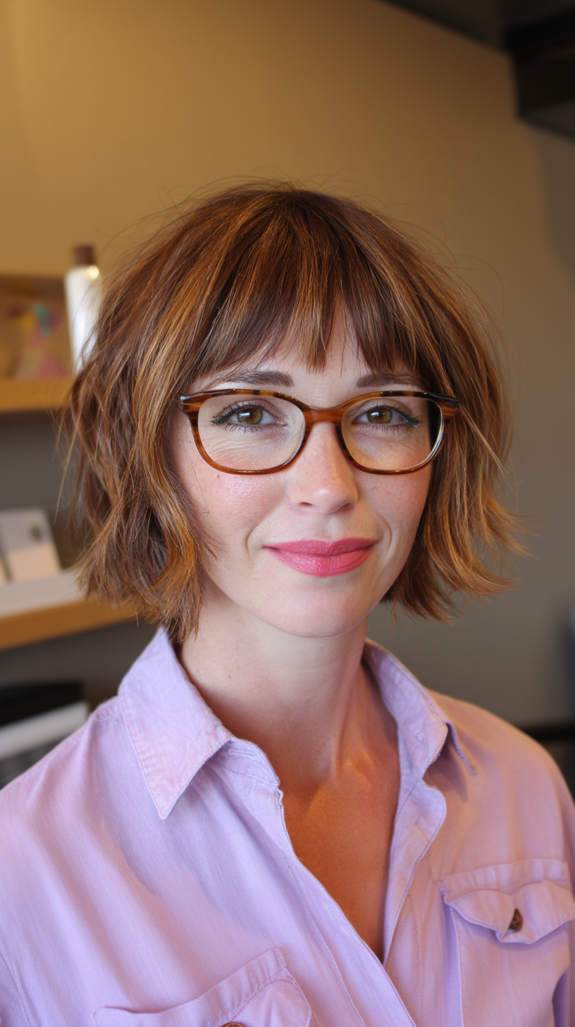 Chic Tousled French Bob with Soft Layers