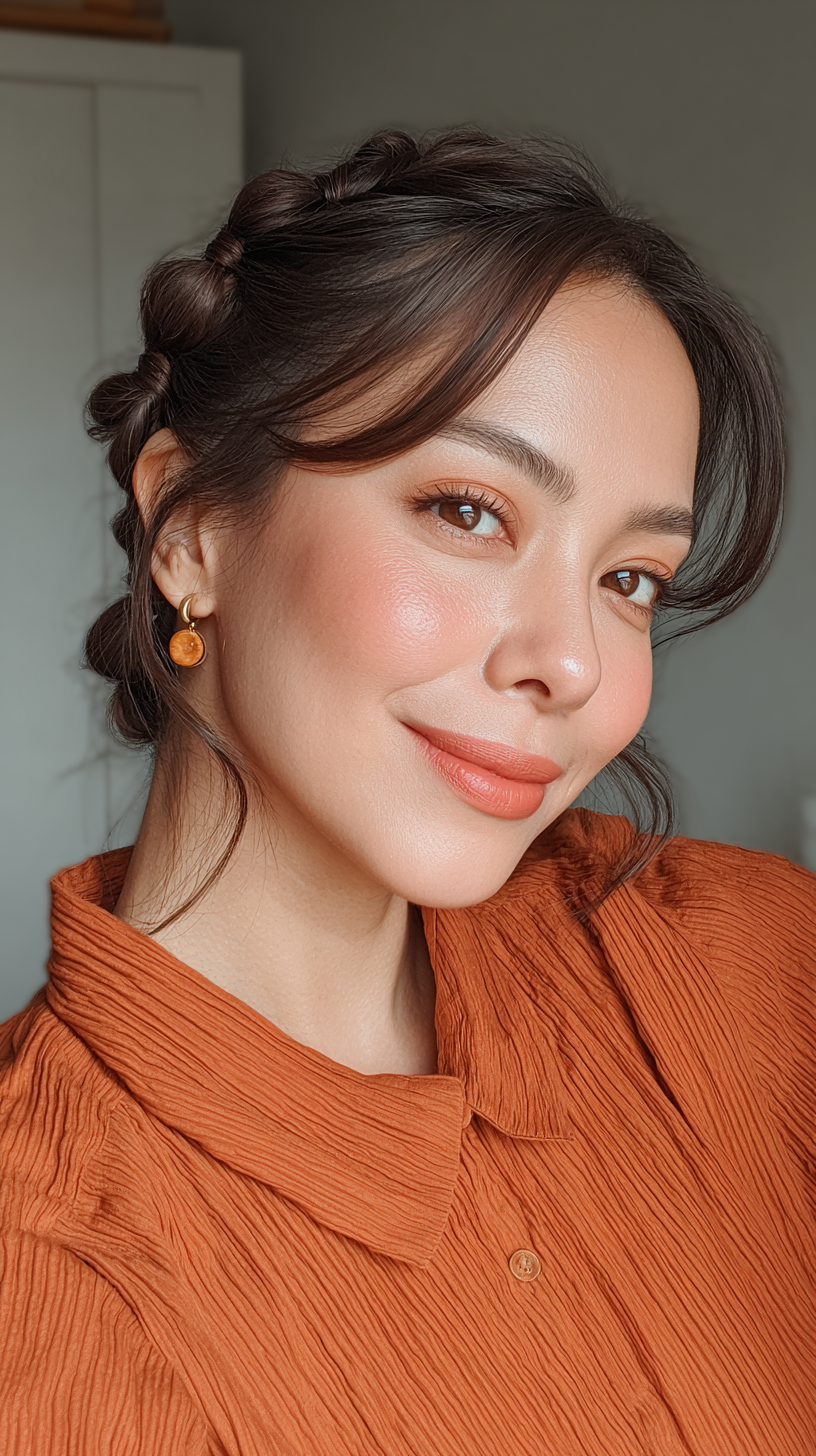 Chic Twisted Braids with Face-Framing Strands