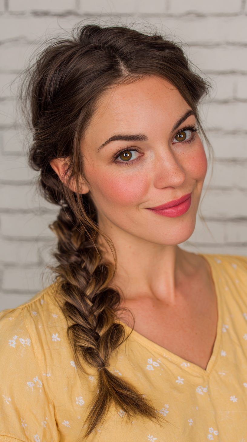 Classic Side Braid with Effortless Texture