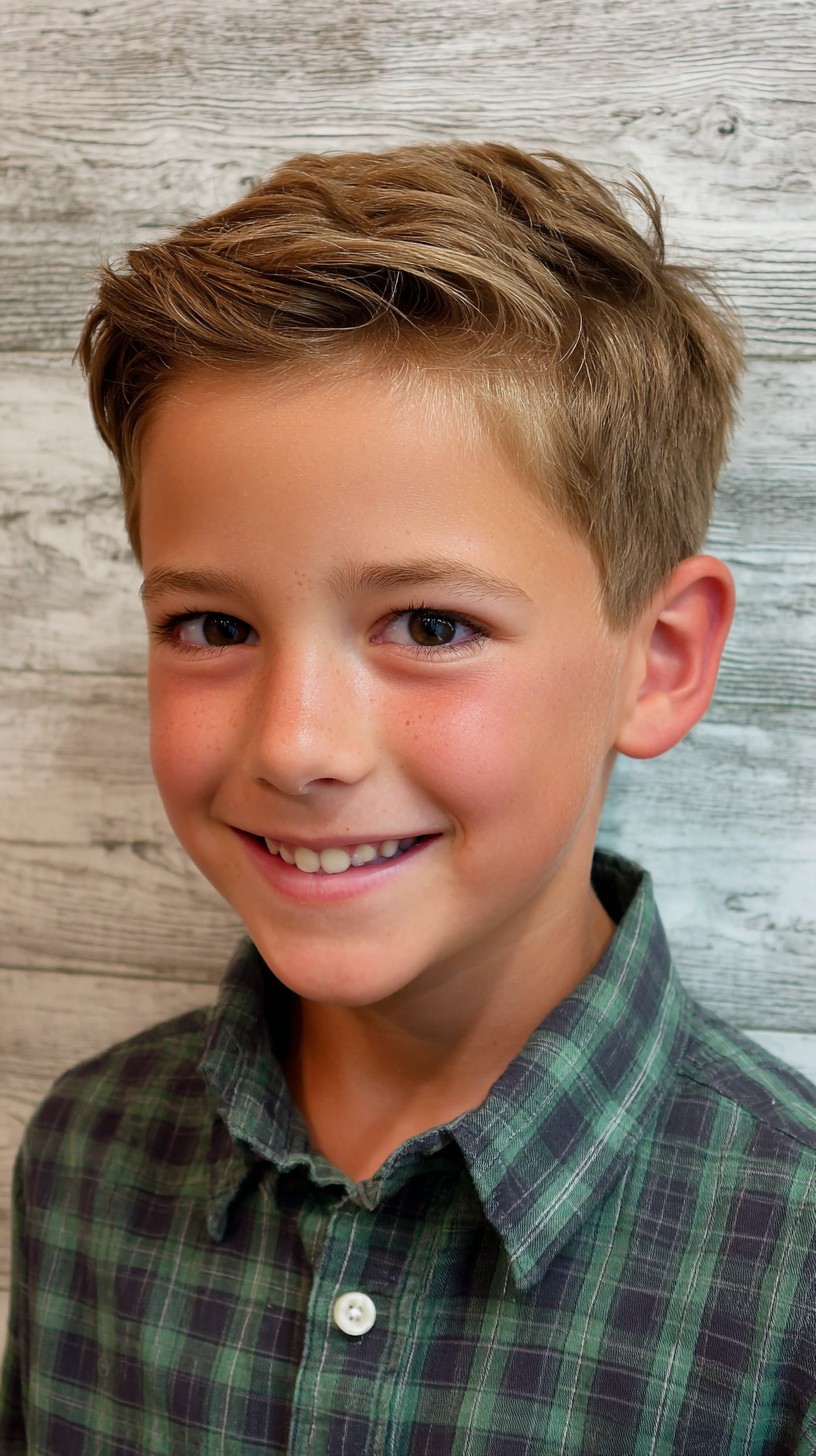 Classic Side-Parted Tousle with Natural Highlights