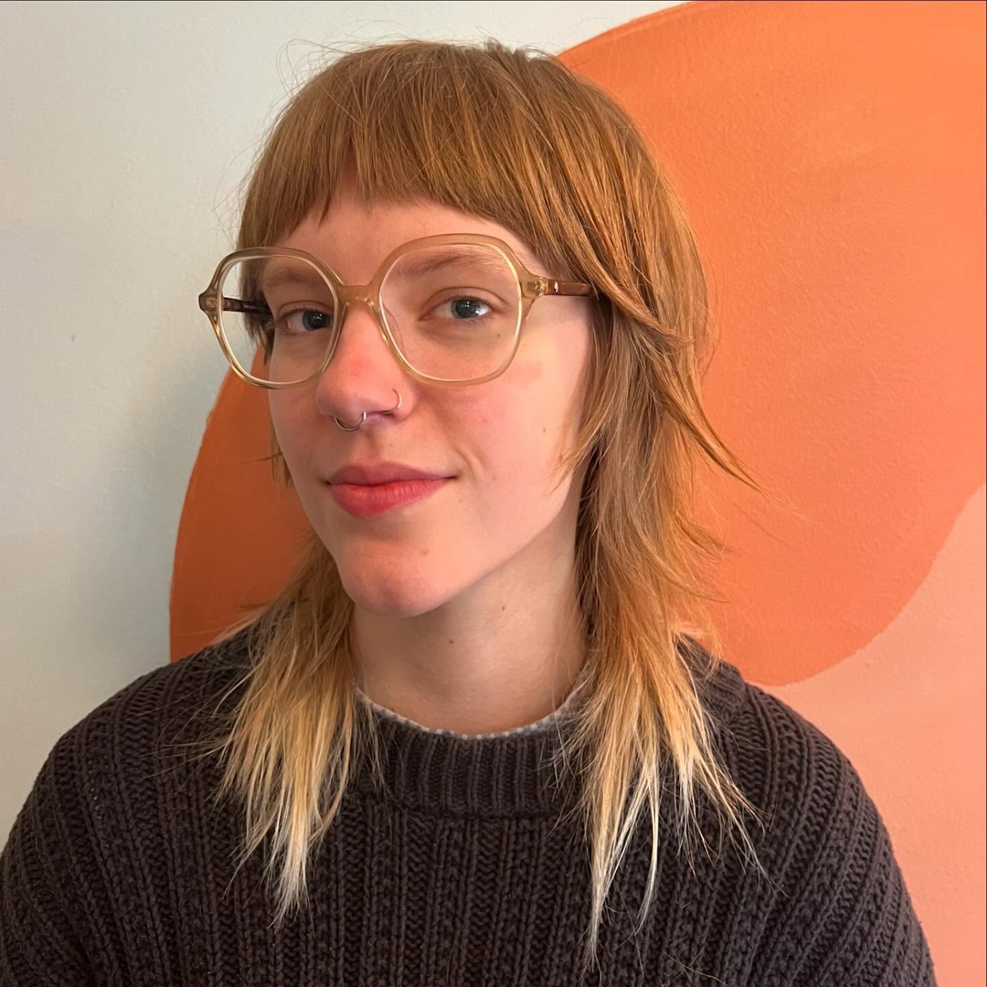 Edgy Textured Shag with Blonde Dip-Dyed Tips