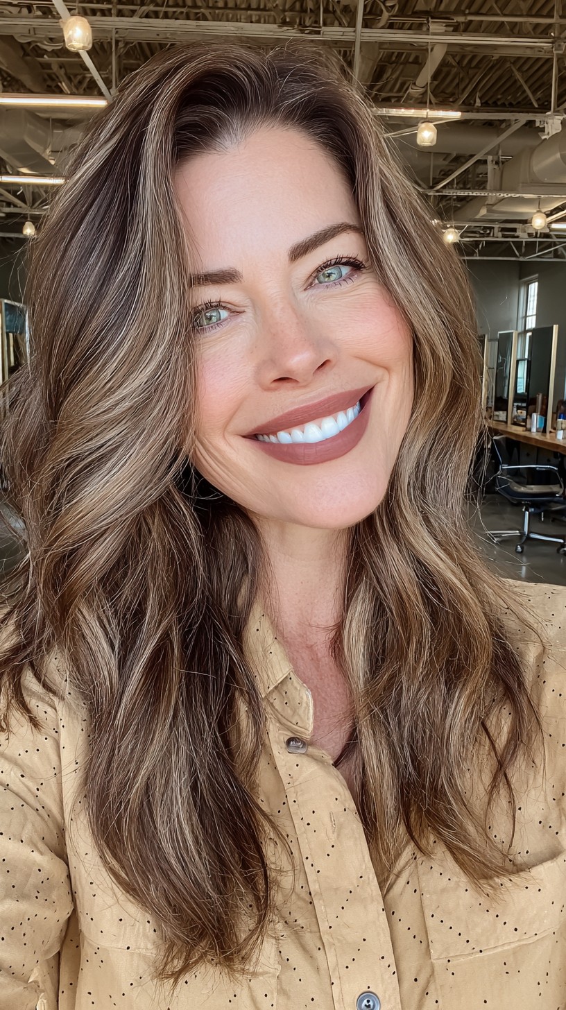 Elegant Long Waves with Subtle Ash Highlights