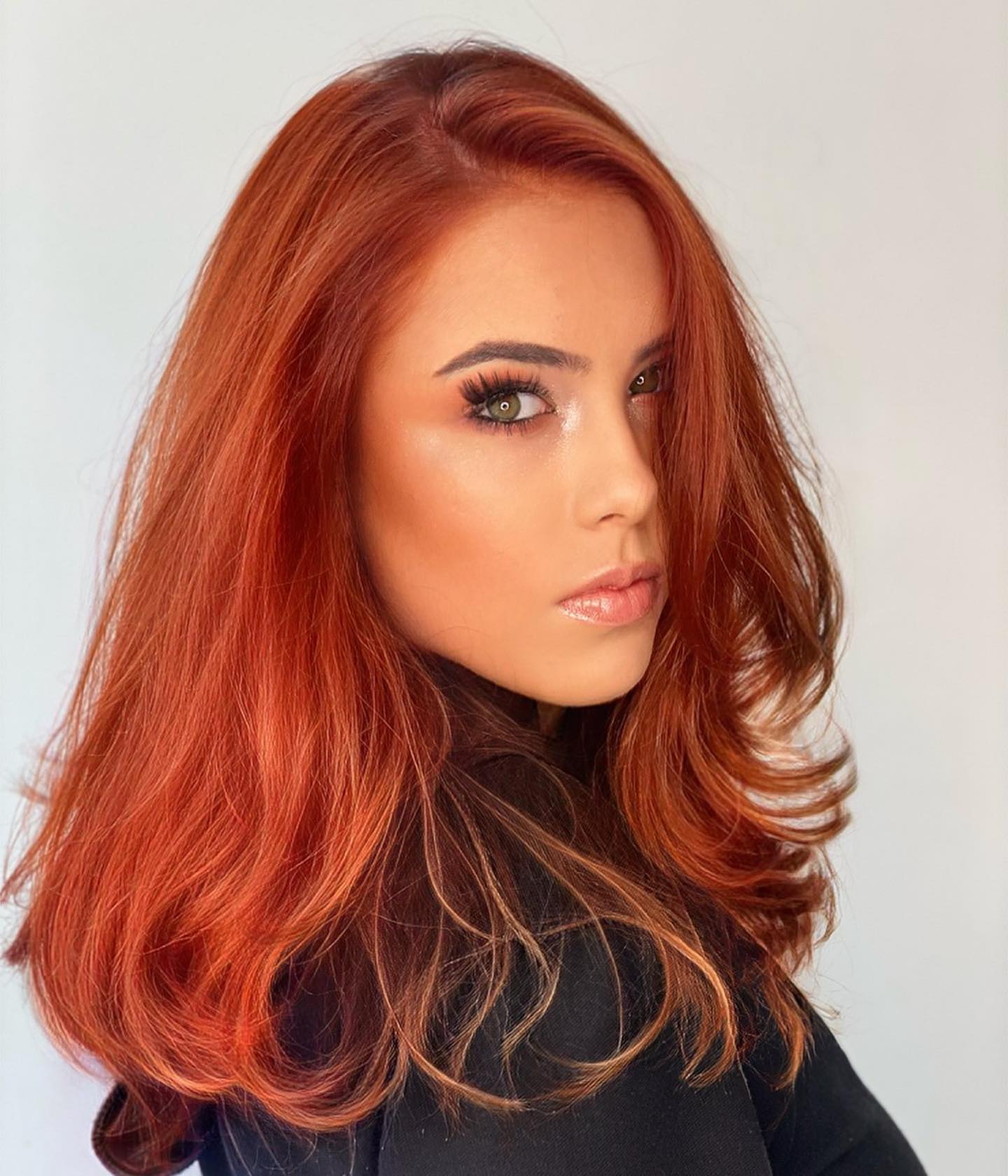 Flame-Kissed Orange Waves with Soft Chocolate Ends