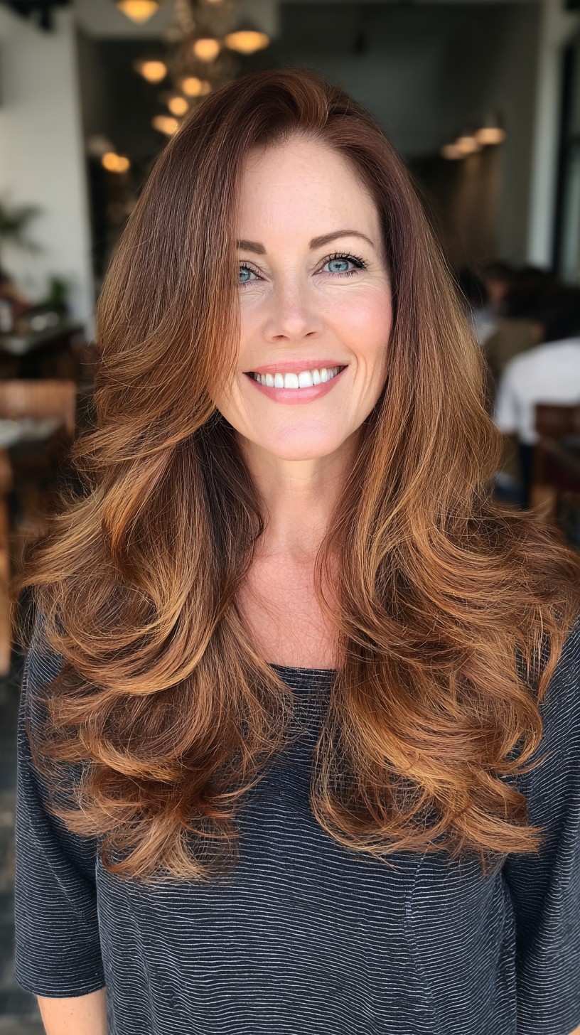 Flowing Auburn Waves with Voluminous Layers