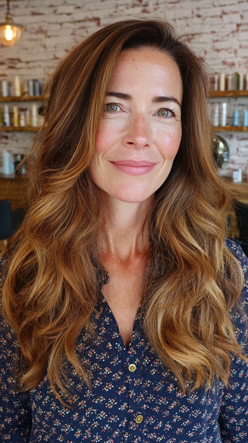 Flowing Caramel Waves with Gentle Transition