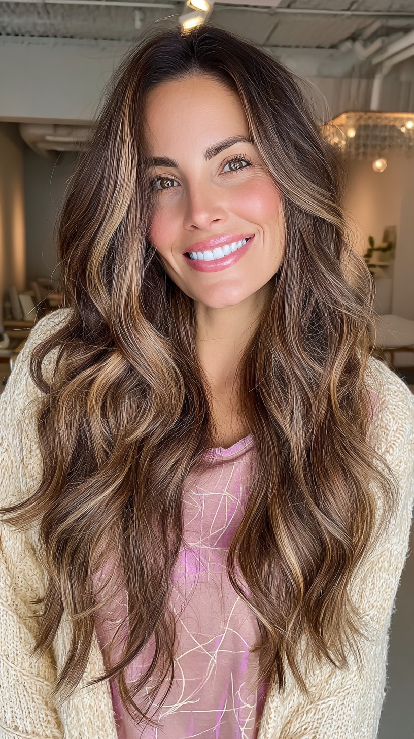 Luminous Brunette Waves with Subtle Layers