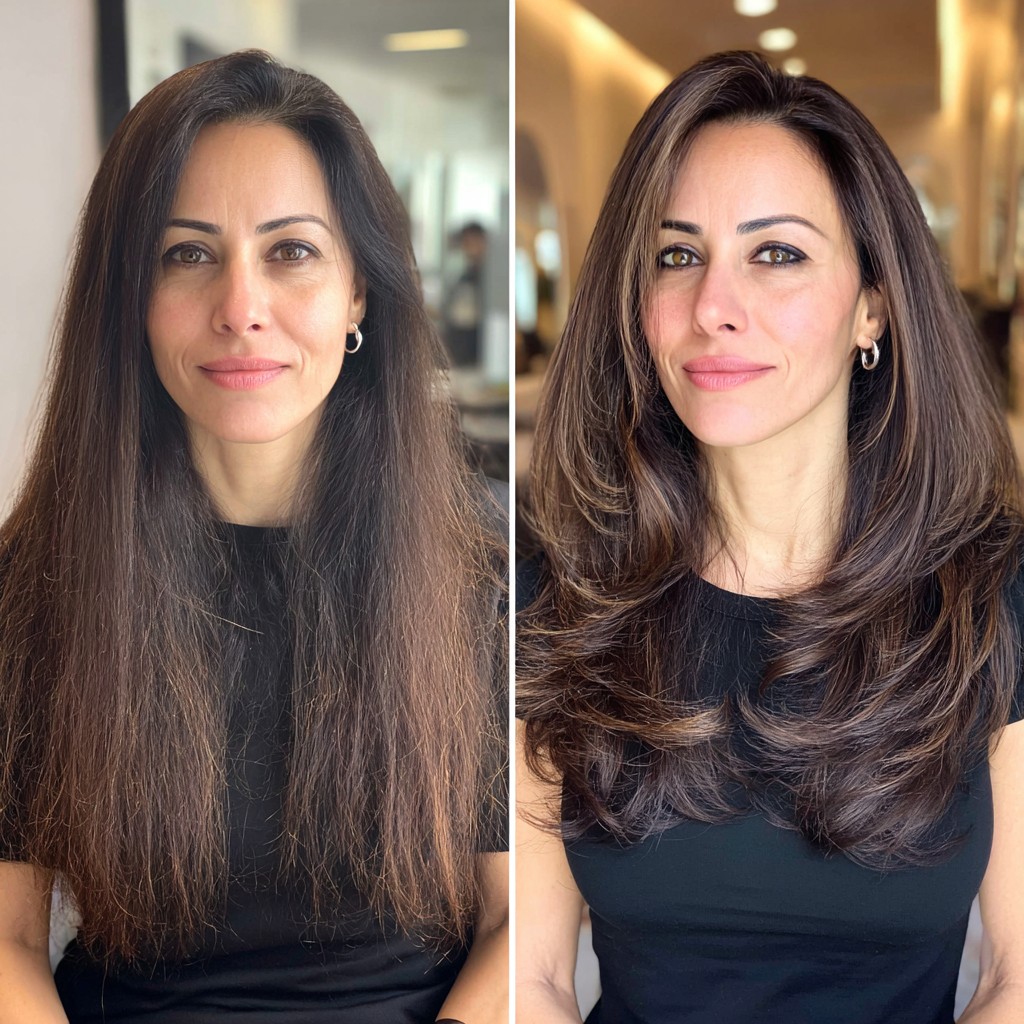 Lustrous Chestnut Layers with Subtle Highlights