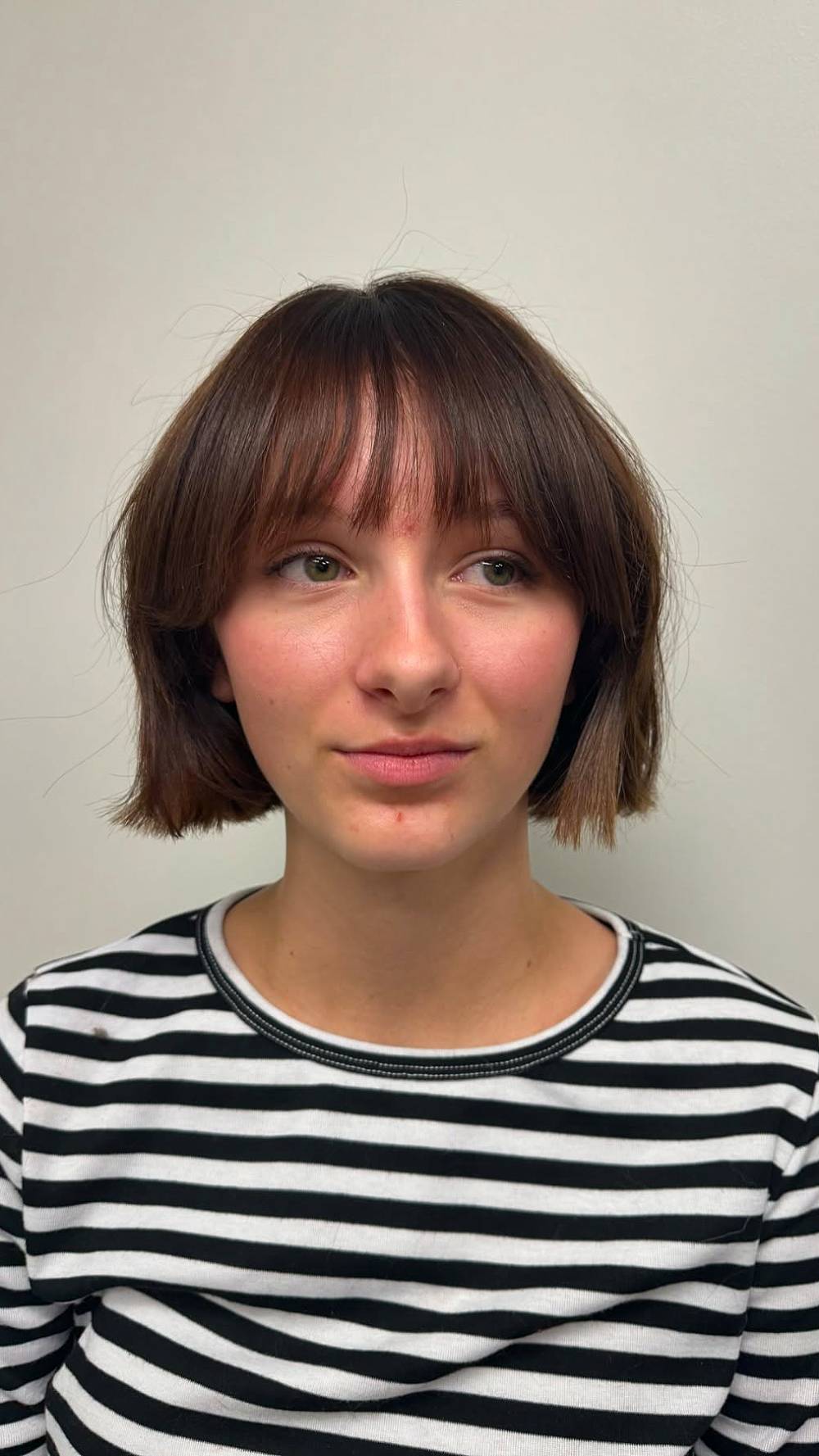 Modern Textured French Bob with Soft Fringe