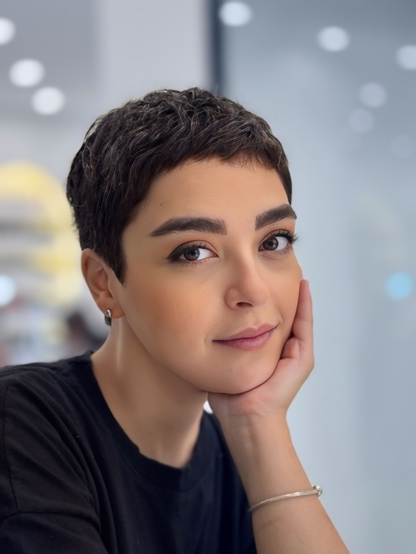 Modern Textured Pixie with Natural Highlights