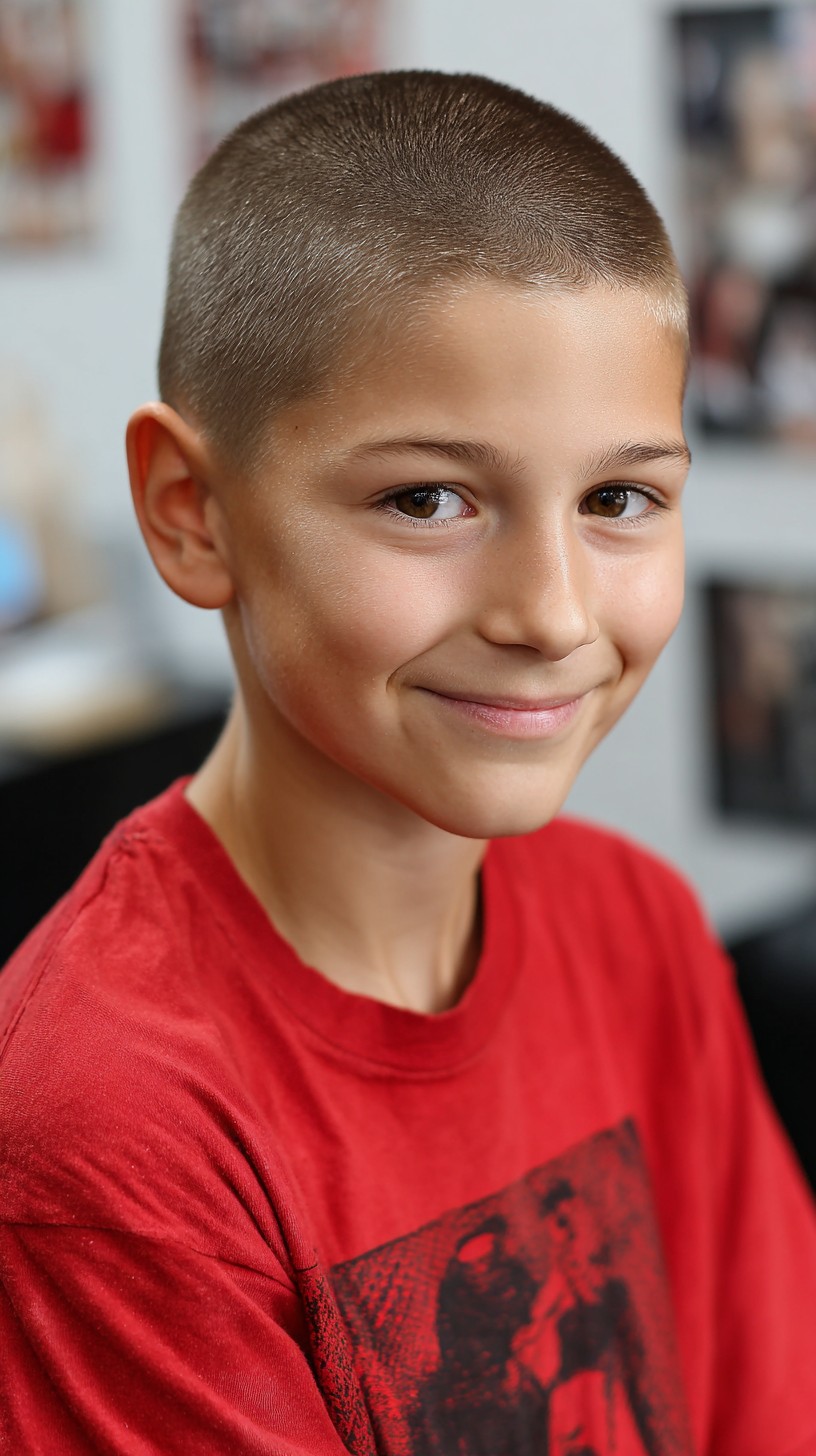 Sleek Buzz Cut with Soft Fades