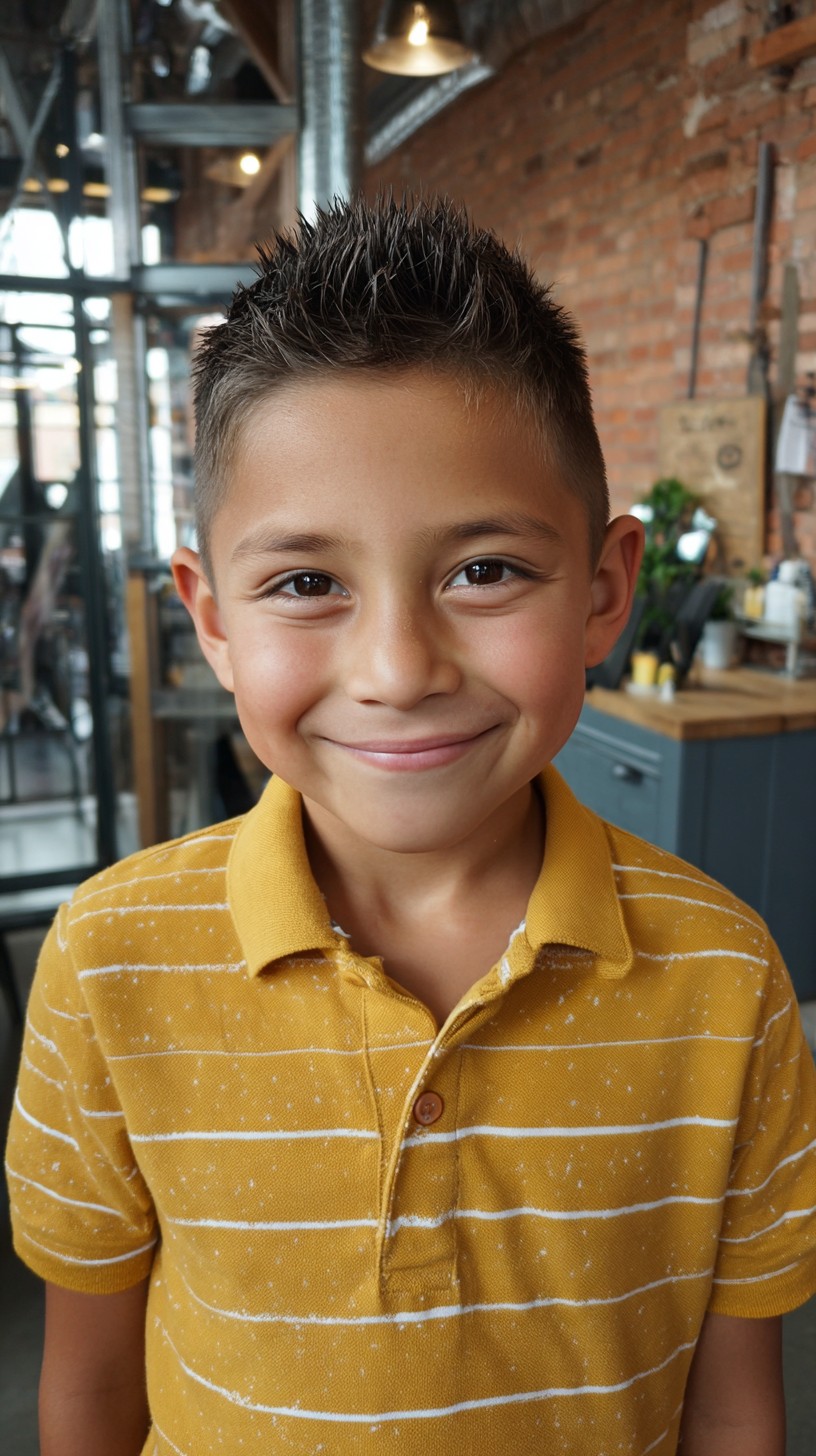 Vibrant Spiked Top with Tapered Sides