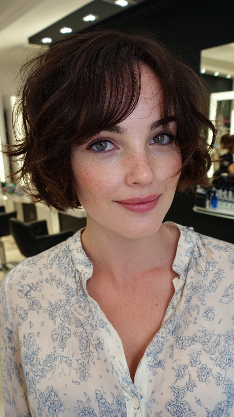 Effortless Messy French Bob with Soft Waves