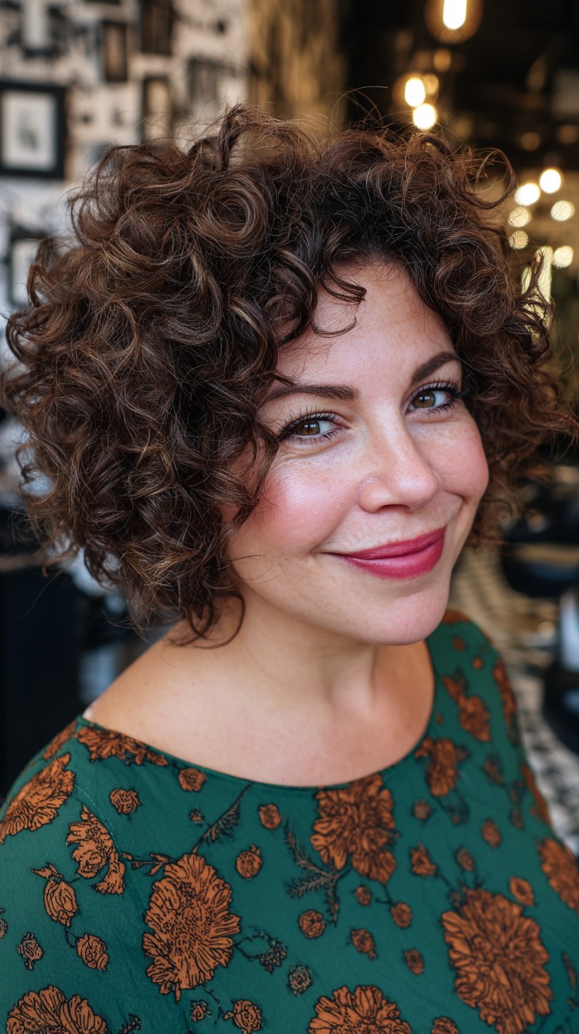 Expressive Cinnamon Curl Cascade