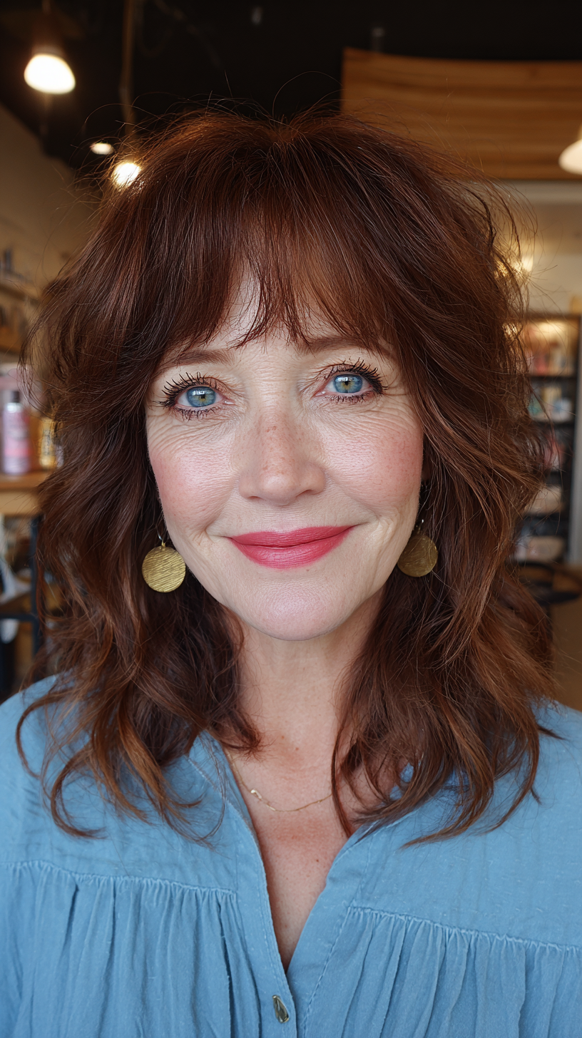 Chic Layered Medium Length Cut with Soft Waves