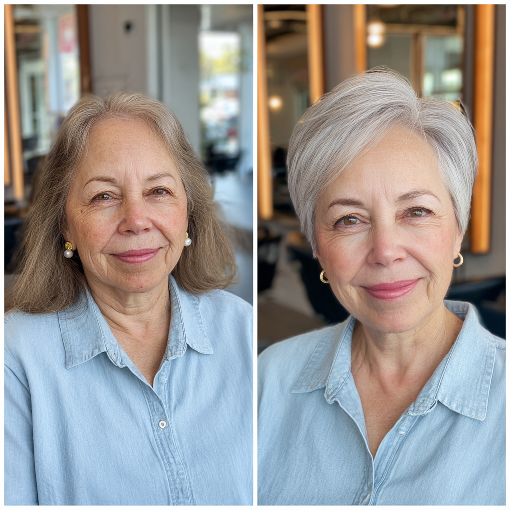 Chic Silver Pixie with Soft Textured Layers