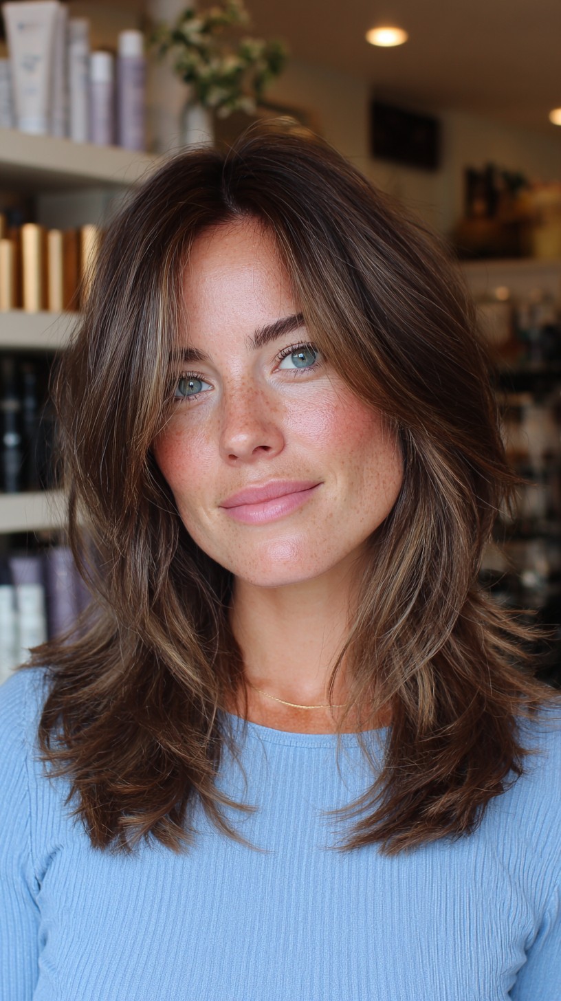 Effortless Balayage Waves with Face-Framing Layers