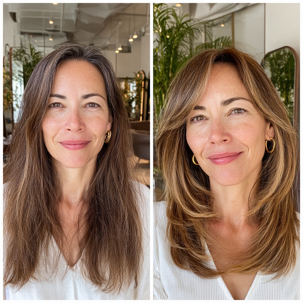 Natural Brunette to Sun-Kissed Blonde Transformation