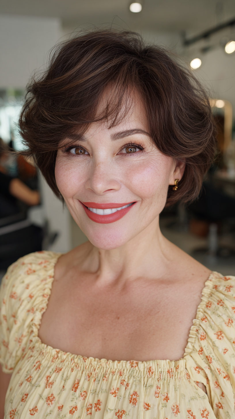 Playful Textured Short Layers with Soft Waves