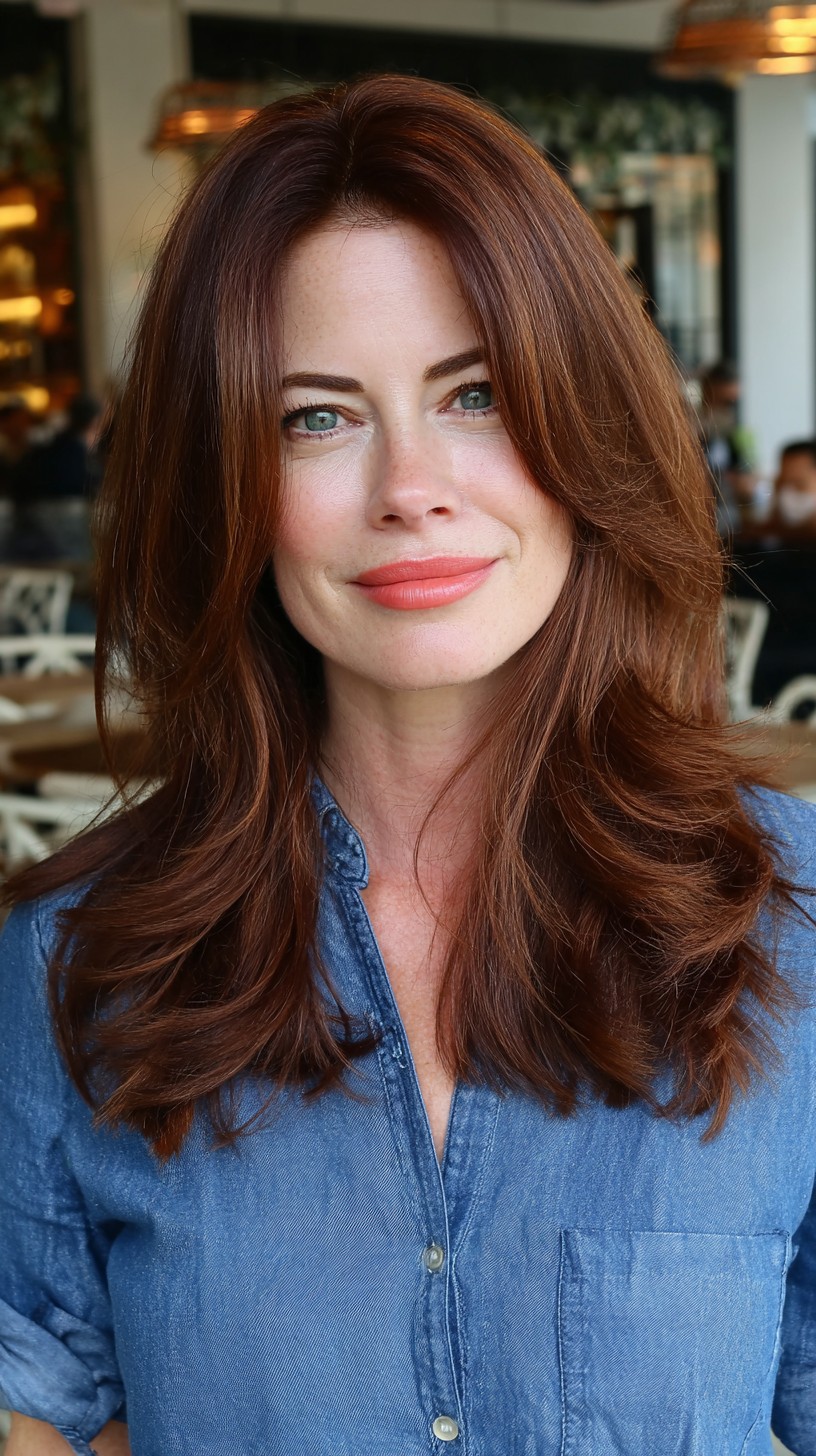 Sleek Copper Layers with Soft Waves