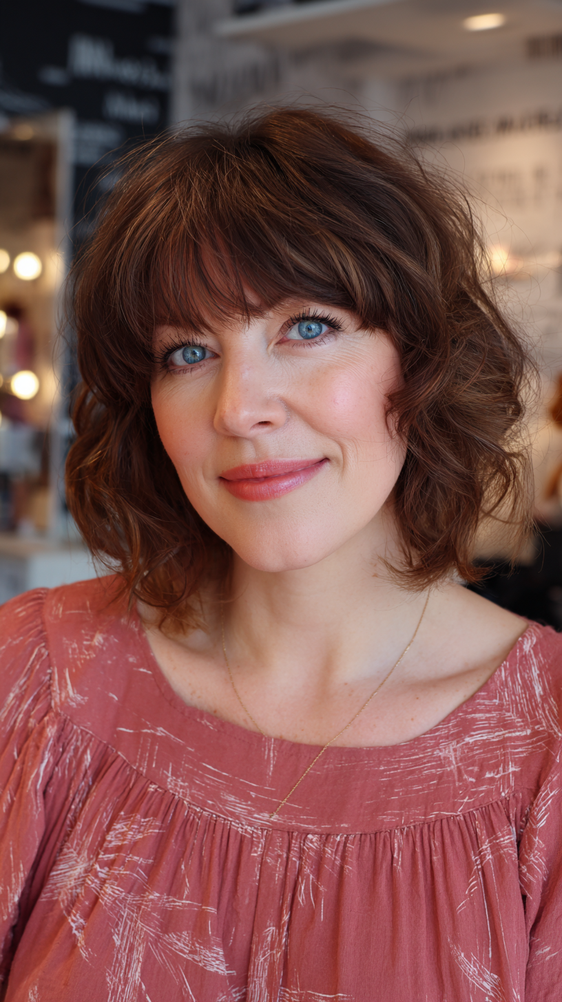 Stylish Layered Bob with Soft Waves