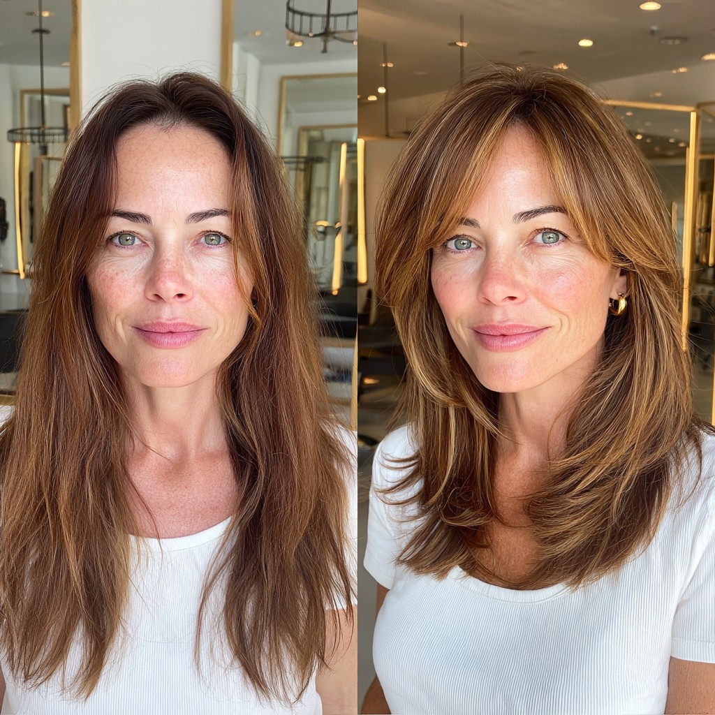 Textured Medium Shag with Face-Framing Layers