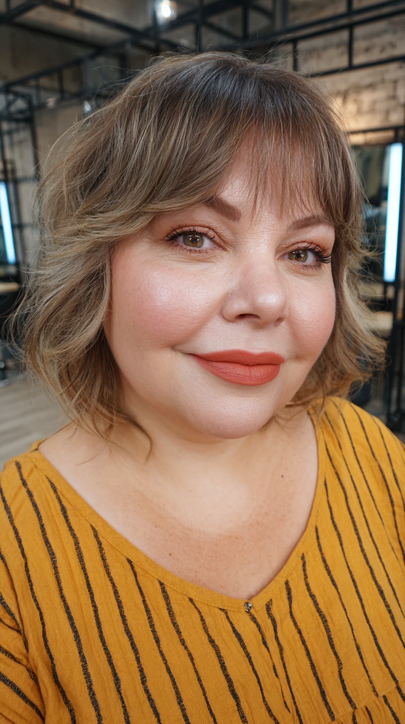 Textured Wavy Bob with Face-Framing Layers