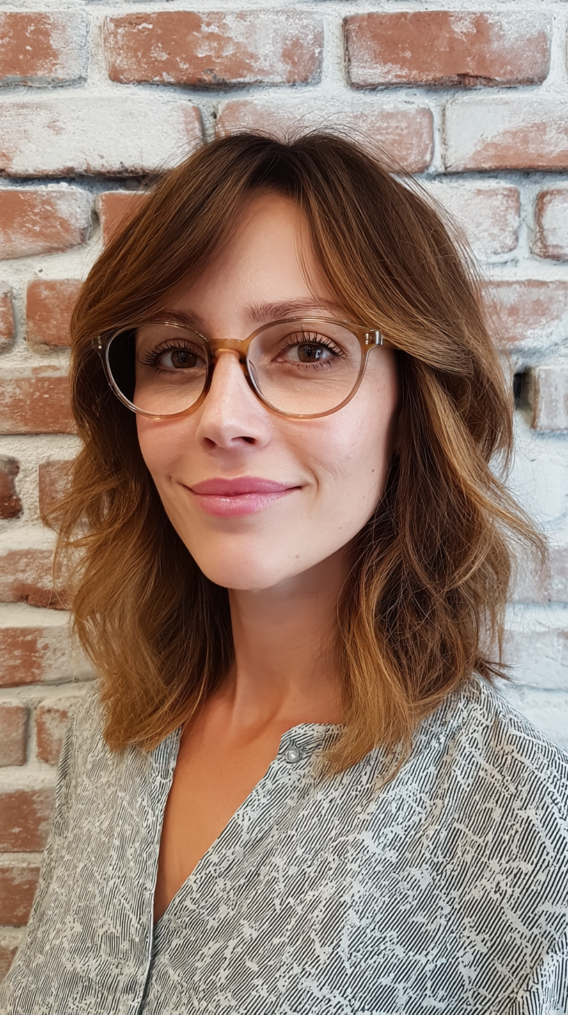 Textured Wavy Cut with Subtle Highlights