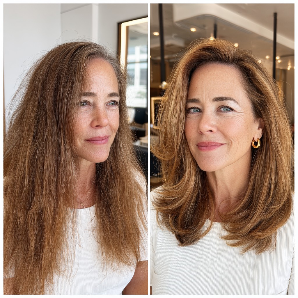 Timeless Chestnut Glow with Voluminous Layers