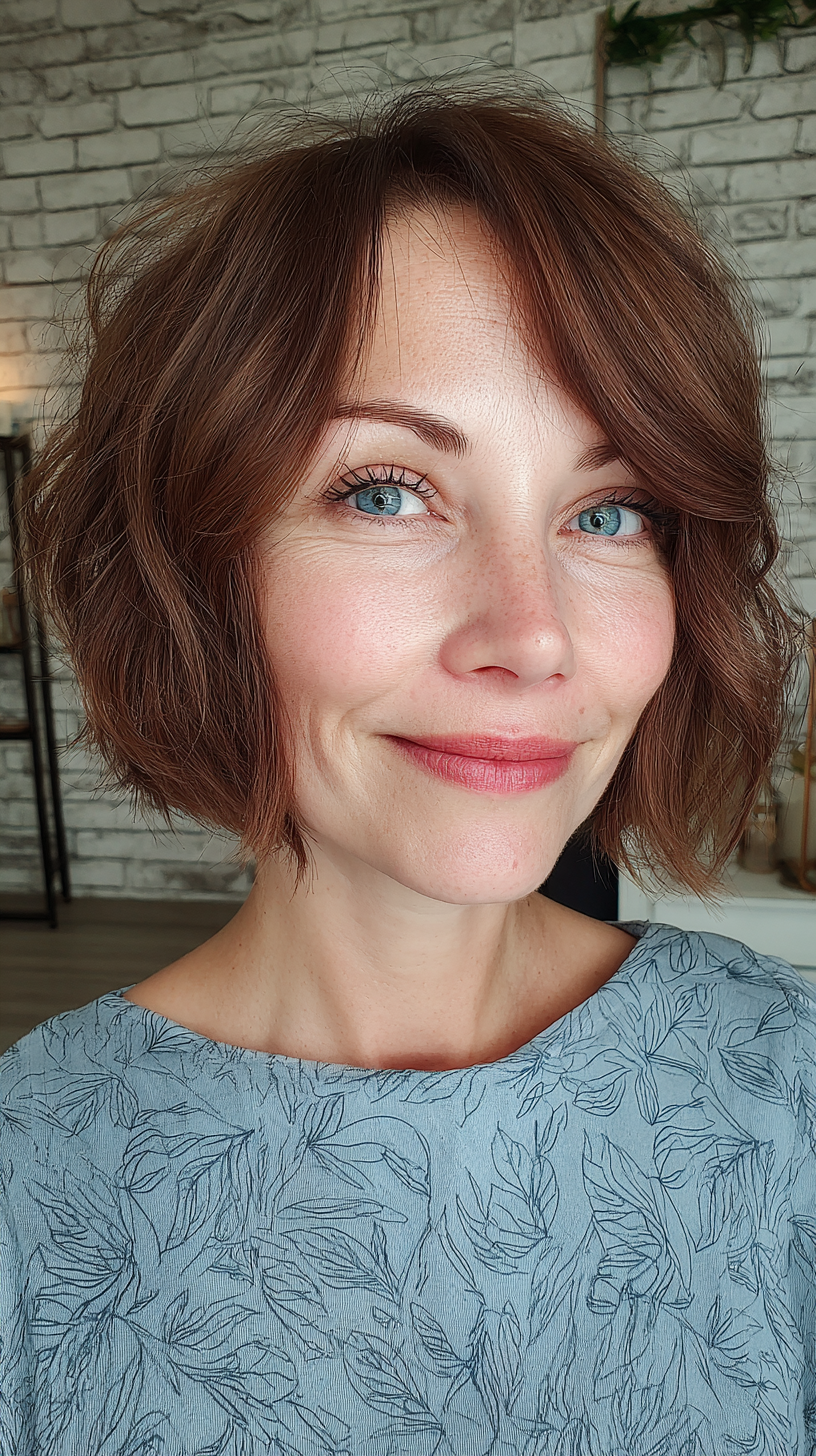 Chic Textured Bob with Soft Waves