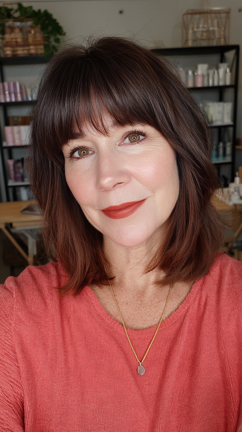 Chic Blunt Cut with Soft Bangs