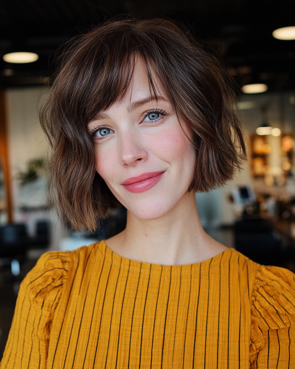 Chic Textured Bob with Face-Framing Layers