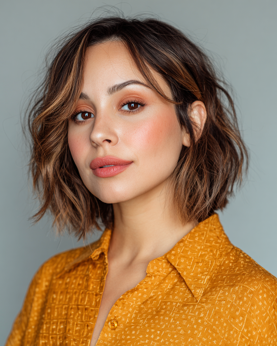 Chic Textured Bob with Soft Waves