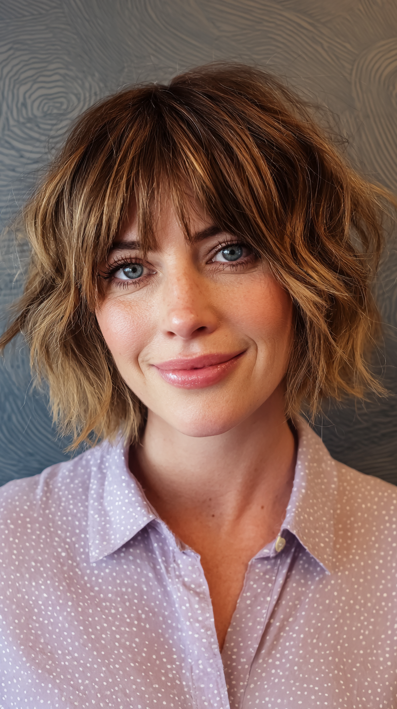 Chic Textured Shag with Soft Waves