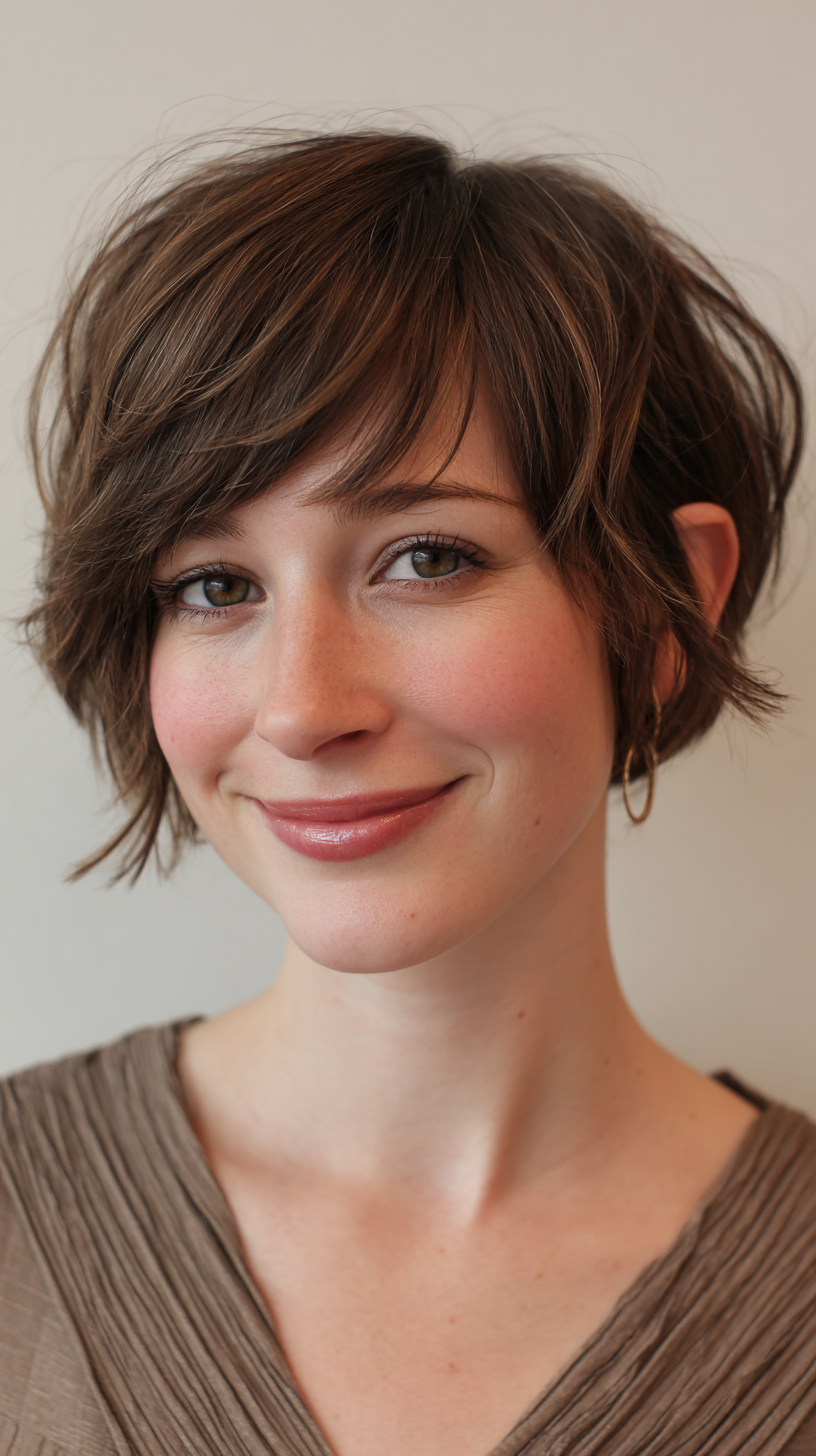 Chic Textured Short Bob with Soft Layers