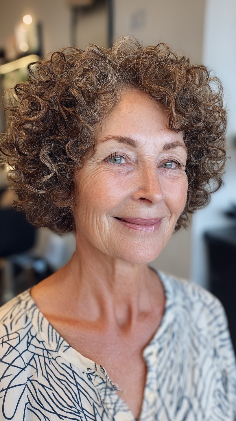 Effervescent Silver Toned Curly Bob