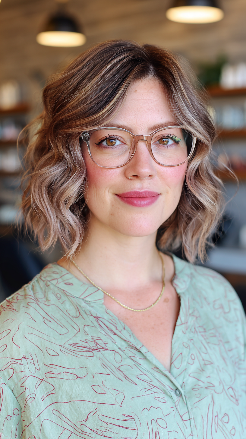 Effortless Wavy Bob with Textured Layers