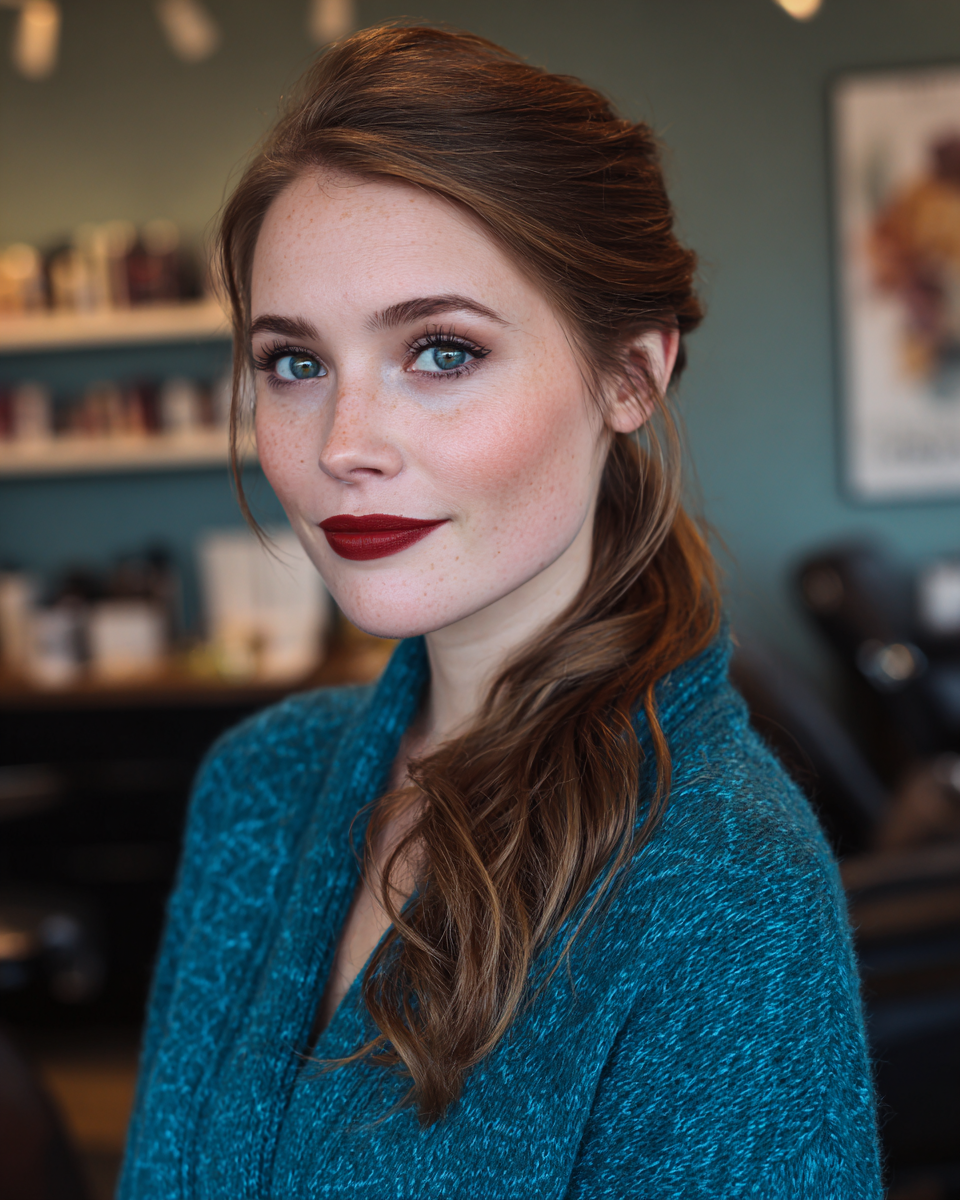 Effortlessly Polished Half-Up Wave with Soft Volume