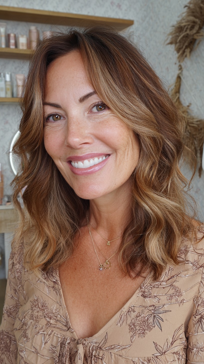 Golden-Brown Cascading Waves with Subtle Highlights