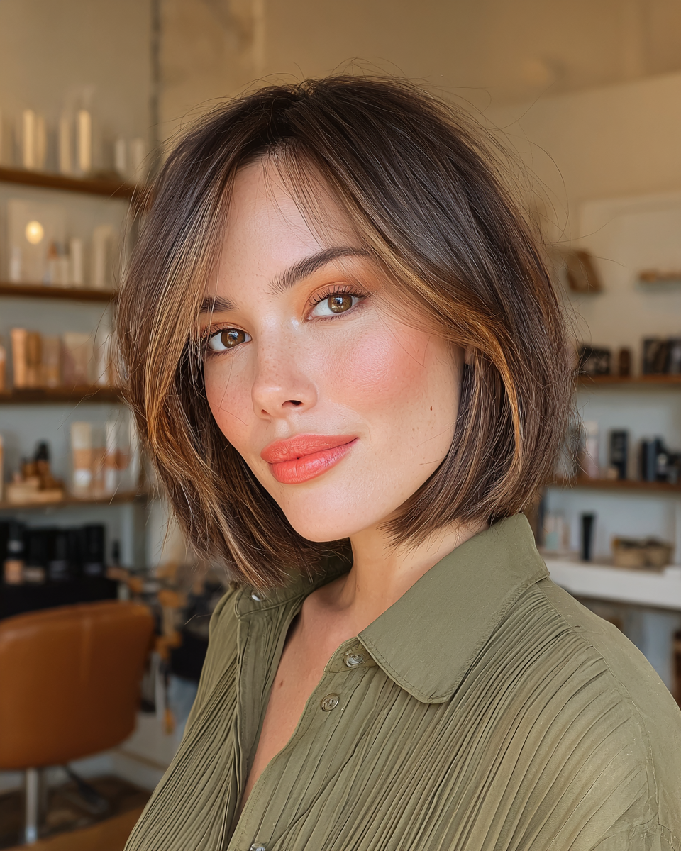 Modern Textured Bob with Subtle Highlights