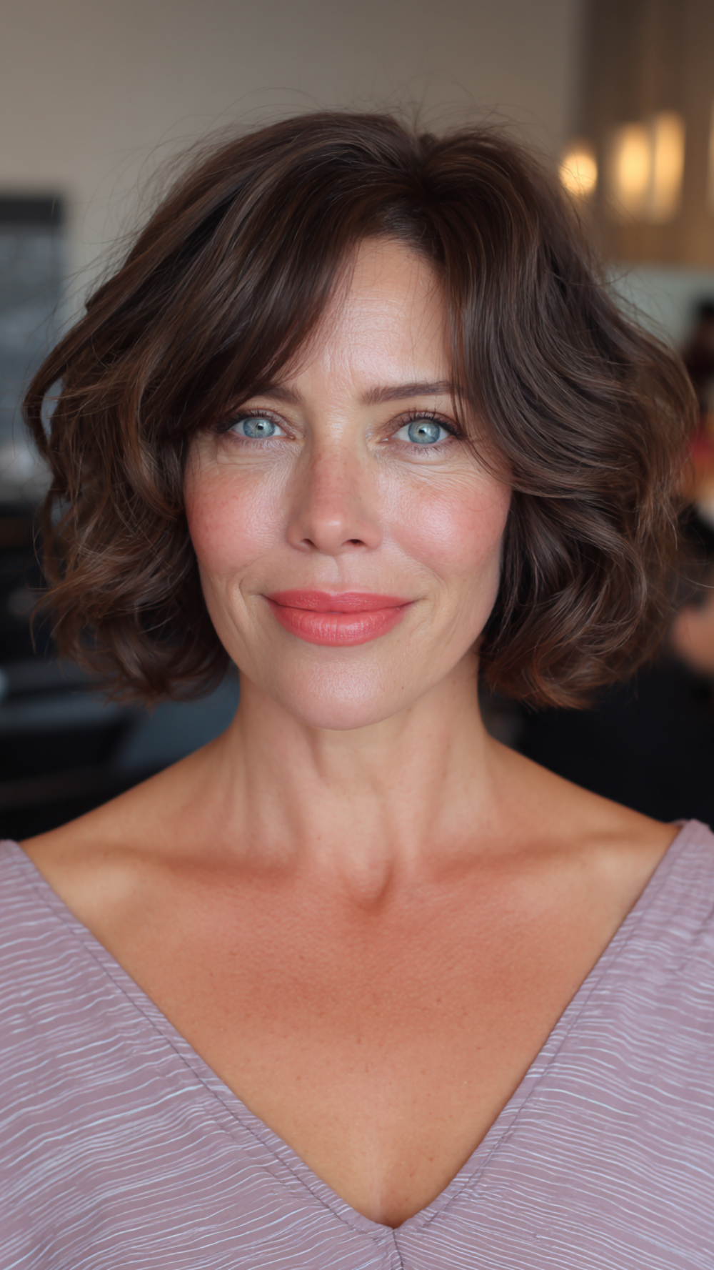 Playful Espresso Tousled Bob