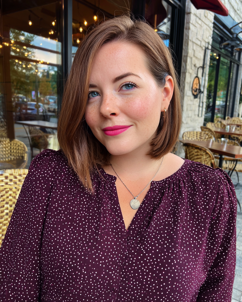 Sleek Shoulder-Length Blunt Cut with Subtle Movement