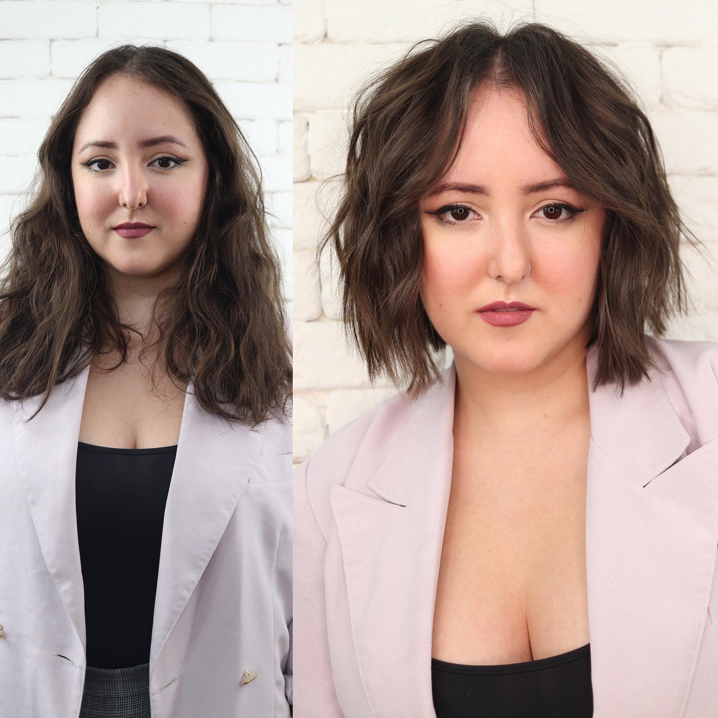 Textured Chocolate Bob with Soft Contouring