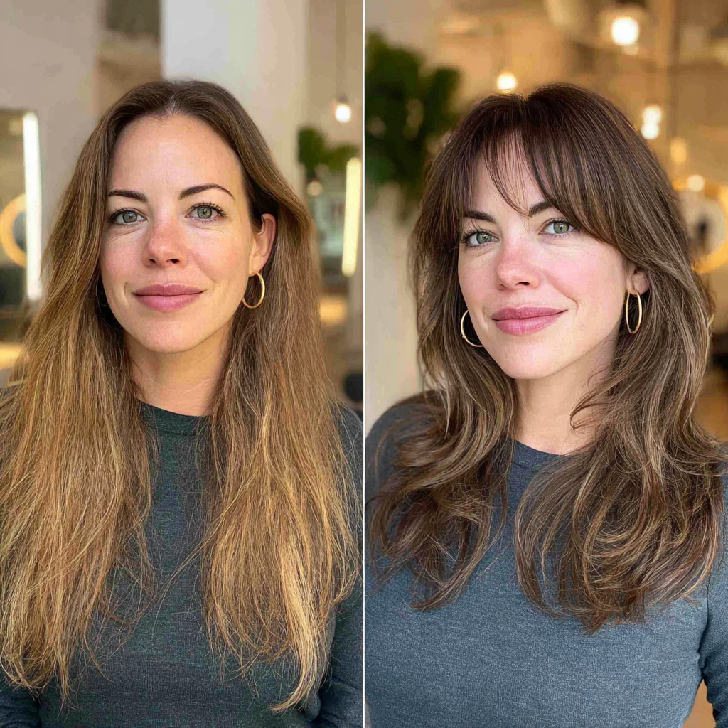 Textured Layered Shag with Face-Framing Bangs