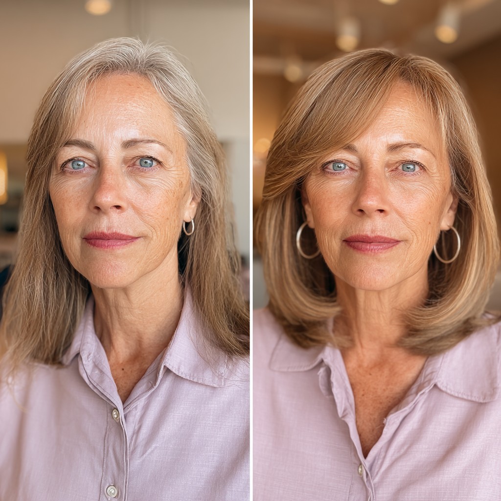 Golden Blonde Layered Bob for Fine Hair