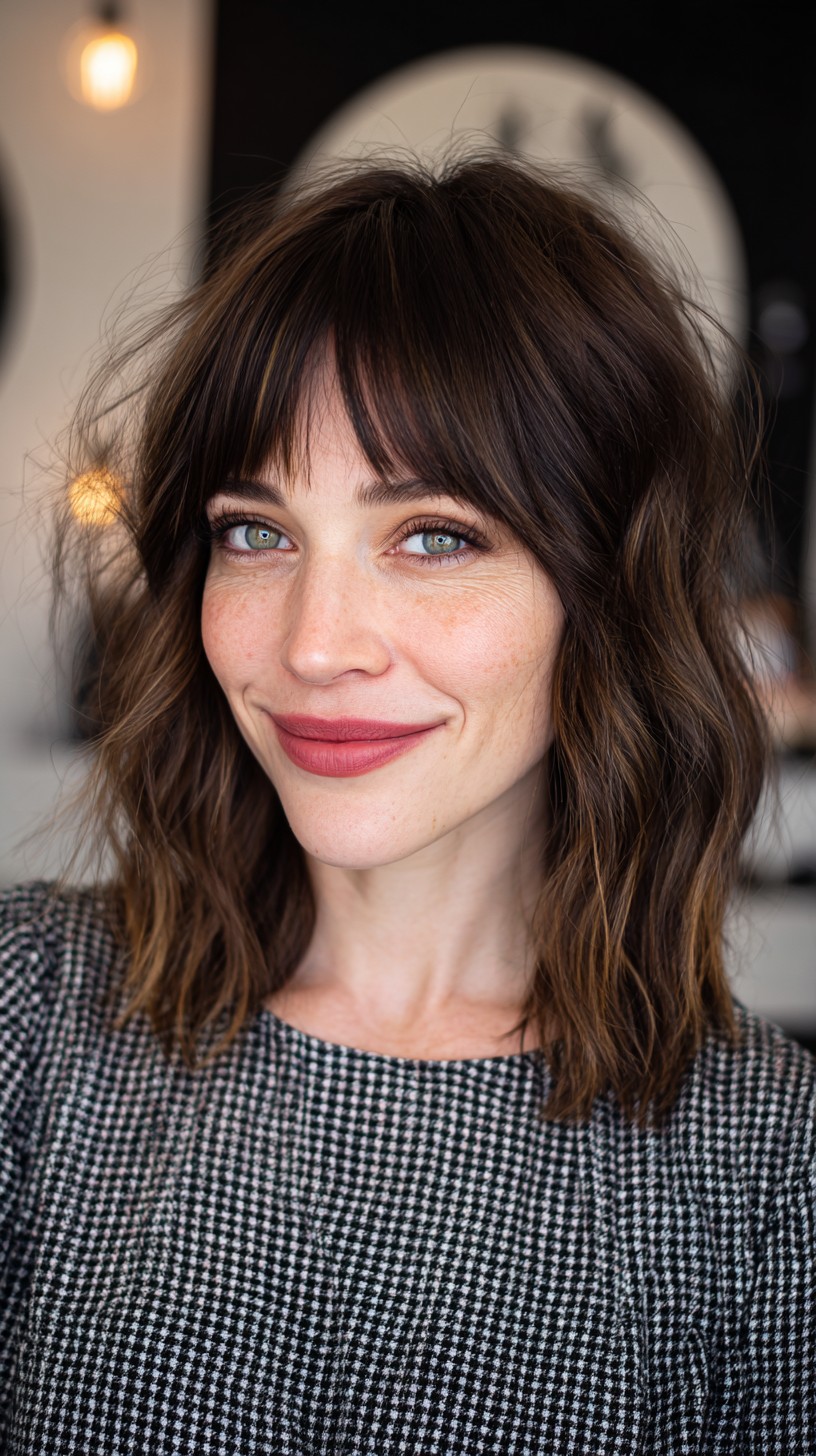 Textured-Chic-Layers-with-Natural-Waves-and-Delicate-Bangs