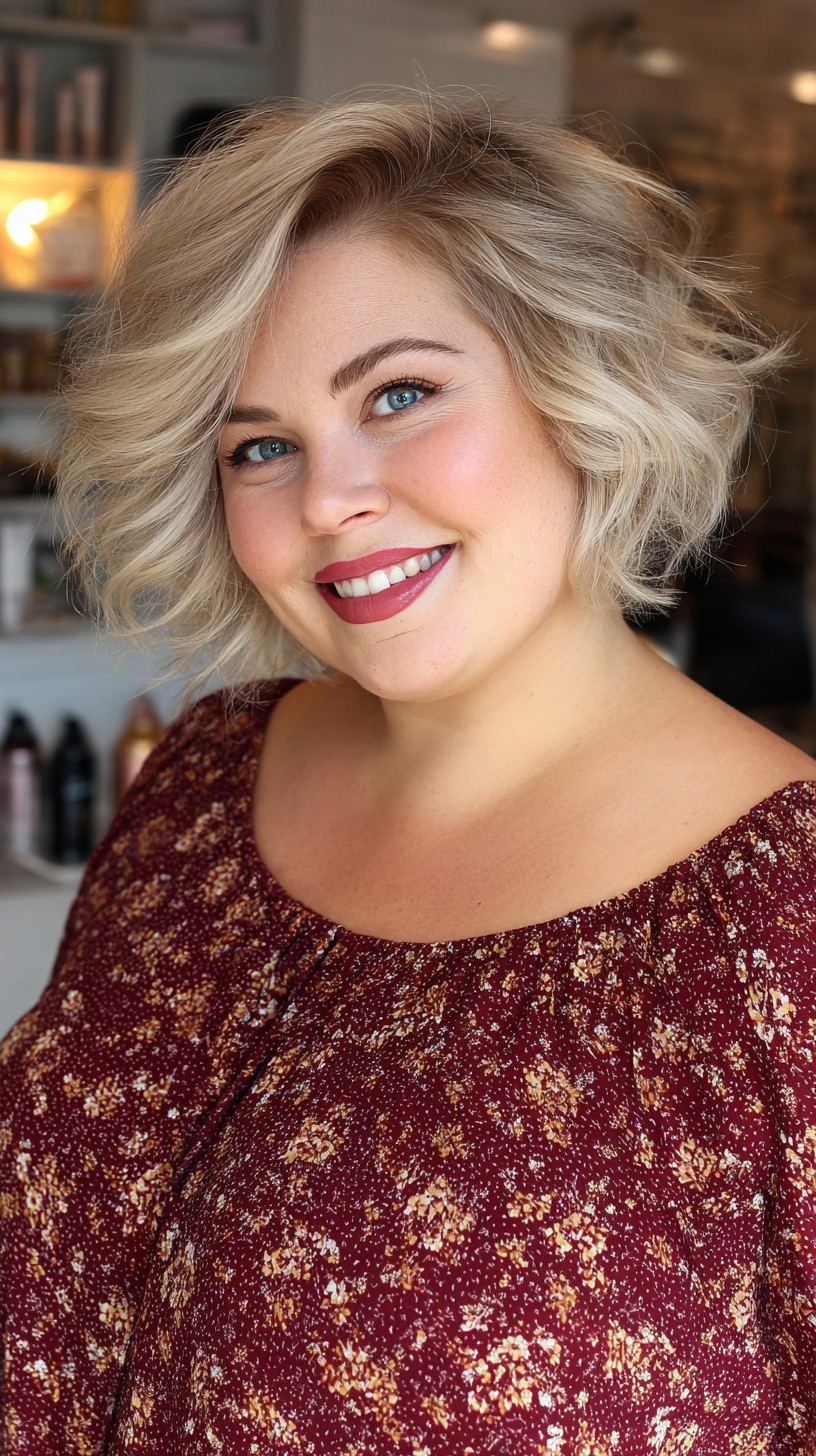 Bouncy Blonde Soft Waves with Subtle Layers