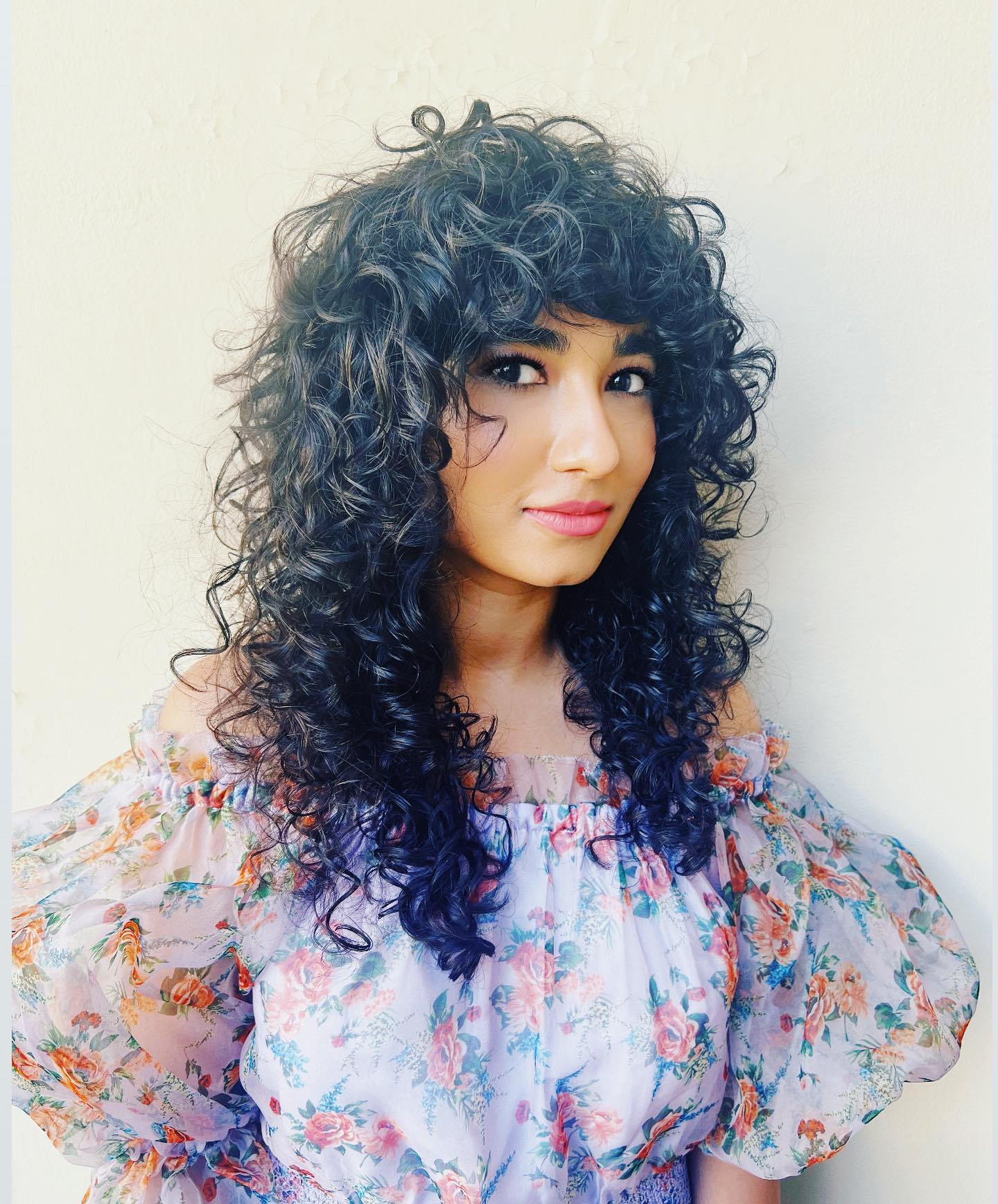 Charming Tight Curls with Fringe Accent