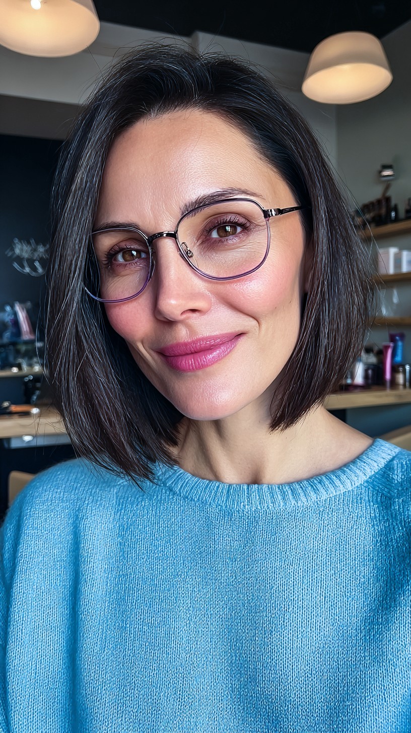 Chic Asymmetrical Bob with Subtle Texturing