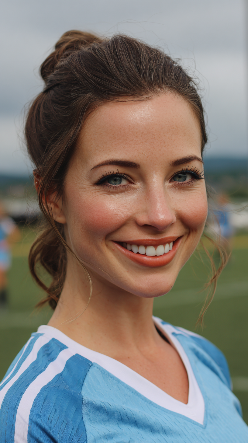 Chic Half-Up Textured Bun with Soft Face-Framing Layers